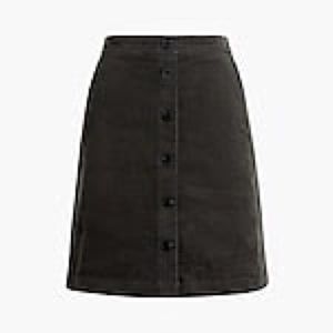 J. Crew Factory - CORDUROY BUTTON-FRONT MINI SKIRT